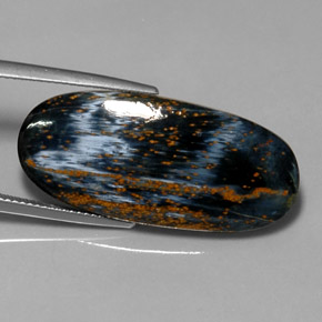 Pietersite naturale multicolore da 18,06 ct, taglio ovale, opaco