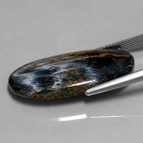 Pietersite naturale multicolore da 18,06 ct, taglio ovale, opaco