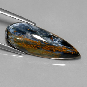 Pietersite Multicolore naturale da 7.08 ct, Forma a pera, Opaco