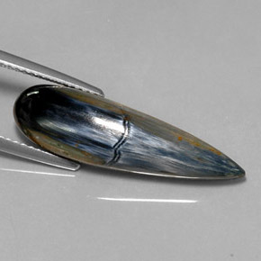 Pietersite naturale multicolore da 6,91 ct, taglio a pera, opaco