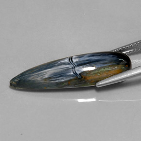 Pietersite naturale multicolore da 6,91 ct, taglio a pera, opaco