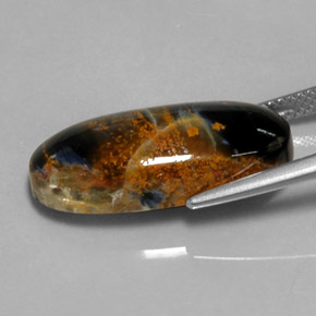 Pietersite Multicolore naturale da 10.81 ct, Taglio ovale, Opaco