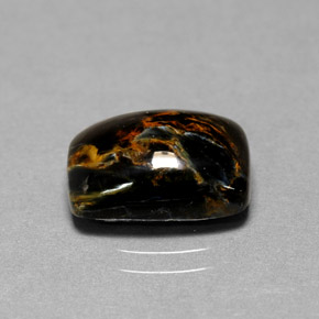 Pietersite naturale multicolore da 4,96 ct, taglio a cuscino, opaco