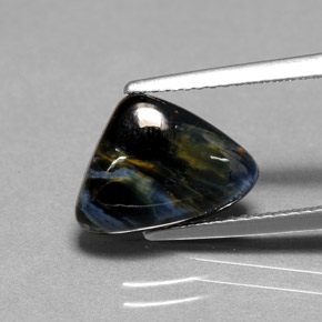 Pietersite naturale multicolore da 2,67 ct, trillion, opaco
