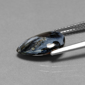 Pietersite naturale multicolore da 2,16 ct, taglio a pera, opaco