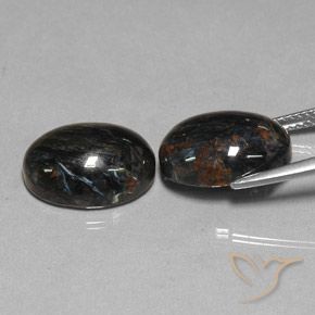 Gemme di Pietersite Nero naturale da 13.25 ct, Ovale, Opaco