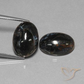 Gemme di Pietersite Nero naturale da 12.75 ct, Ovale, Opaco