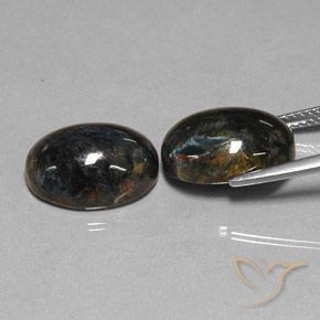 Gemme di Pietersite Nero naturale da 12.84 ct, Ovale, Opaco