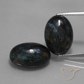 11.78ctw Naturale Nero Pietersite, Ovale, Opaco
