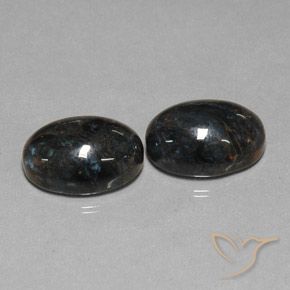 12.81ctw Naturale Nero Pietersite, Ovale, Opaco