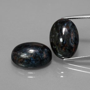 Pietersite naturale multicolore da 12,84 ct, taglio ovale, opaco