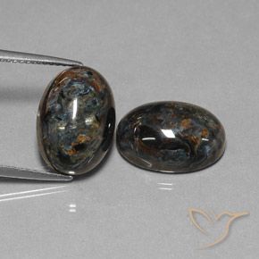 Gemme di Pietersite Nero naturale da 12.85 ct, Ovale, Opaco