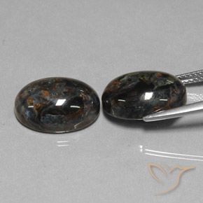 Gemme di Pietersite Nero naturale da 12.85 ct, Ovale, Opaco