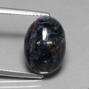 Pietersite naturale multicolore da 6,00 ct, taglio ovale, opaco
