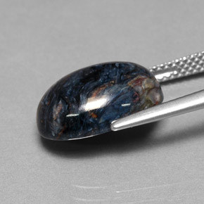 Pietersite naturale multicolore da 6,00 ct, taglio ovale, opaco