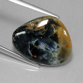 Pietersite naturale multicolore da 13,40 ct, forma fantasia, opaco