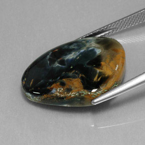 Pietersite naturale multicolore da 13,40 ct, forma fantasia, opaco