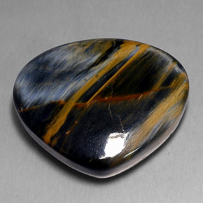 Pietersite naturale multicolore da 17,82 ct, taglio a pera, opaco