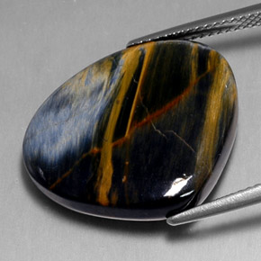 Pietersite naturale multicolore da 17,82 ct, taglio a pera, opaco