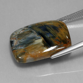 Pietersite naturale multicolore da 18,44 ct, taglio a cuscino, opaco