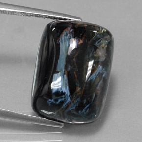 Pietersite naturale multicolore da 14,81 ct, taglio a cuscino, opaco