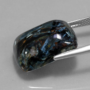 Pietersite naturale multicolore da 14,81 ct, taglio a cuscino, opaco
