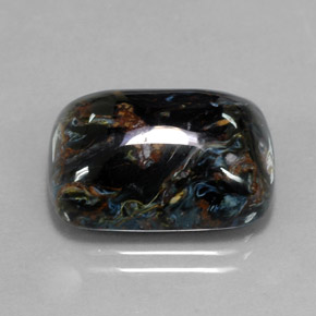 Pietersite naturale multicolore da 14,92 ct, taglio a cuscino, opaco