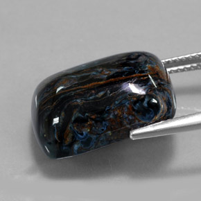 Pietersite naturale multicolore da 15,20 ct, taglio a cuscino, opaco