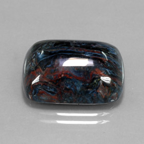 Pietersite naturale multicolore da 14,74 ct, taglio a cuscino, opaco