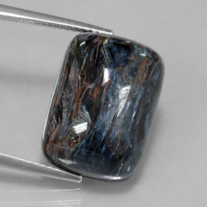 Pietersite naturale multicolore da 16,04 ct, taglio a cuscino, opaco