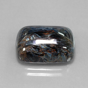 Pietersite naturale multicolore da 16,04 ct, taglio a cuscino, opaco