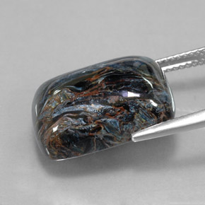Pietersite naturale multicolore da 16,04 ct, taglio a cuscino, opaco