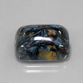 Pietersite naturale multicolore da 15,34 ct, taglio a cuscino, opaco