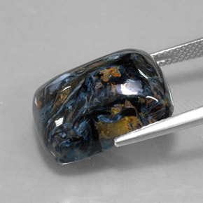 Pietersite naturale multicolore da 15,34 ct, taglio a cuscino, opaco