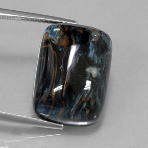 Pietersite naturale multicolore da 15,47 ct, taglio a cuscino, opaco