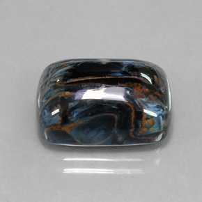 Pietersite naturale multicolore da 15,47 ct, taglio a cuscino, opaco