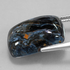 Pietersite Multicolore naturale da 14.99 ct, Taglio a cuscino, Opaco