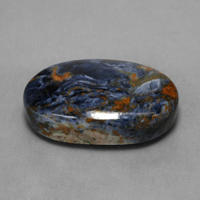 Pietersite naturale multicolore da 10,89 ct, taglio ovale, opaco
