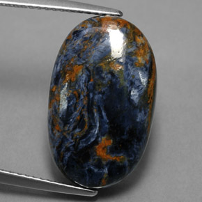 Pietersite naturale multicolore da 10,89 ct, taglio ovale, opaco
