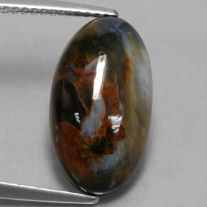 Pietersite Multicolore naturale da 6.14 ct, Taglio ovale, Opaco