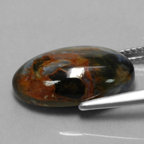 Pietersite Multicolore naturale da 6.14 ct, Taglio ovale, Opaco