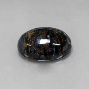 Pietersite naturale multicolore da 12,29 ct, taglio ovale, opaco