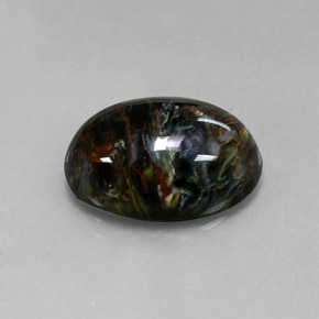 Pietersite naturale multicolore da 12,53 ct, taglio ovale, opaco