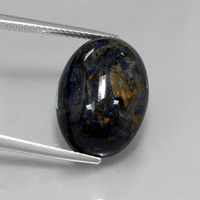 Pietersite naturale multicolore da 12,85 ct, taglio ovale, opaco