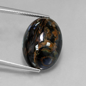 Pietersite Multicolore naturale da 12.85 ct, Taglio ovale, Opaco