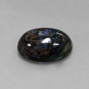Pietersite naturale multicolore da 12,63 ct, taglio ovale, opaco