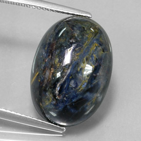 Pietersite naturale multicolore da 12,78 ct, taglio ovale, opaco