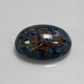 Pietersite naturale multicolore da 12,59 ct, taglio ovale, opaco