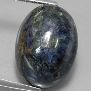 Pietersite naturale multicolore da 12,62 ct, taglio ovale, opaco