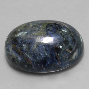 Pietersite naturale multicolore da 12,62 ct, taglio ovale, opaco
